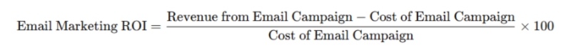 Email Marketing ROI Formula